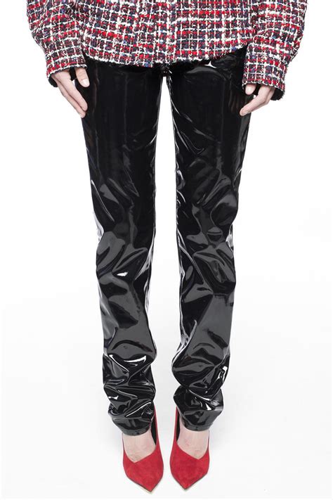 pantaloni latex ysl|ysl saint laurent trousers.